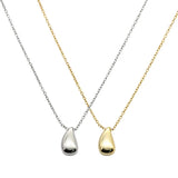 925 Silver Water Drop Pendant Necklace Women Jewelry