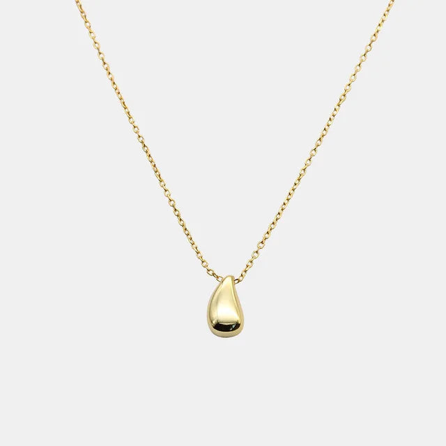925 Silver Water Drop Pendant Necklace Women Jewelry