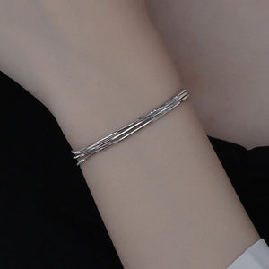 925 Silver 3-layer Small Fresh Bracelet for Women