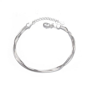 925 Silver 3-layer Small Fresh Bracelet for Women