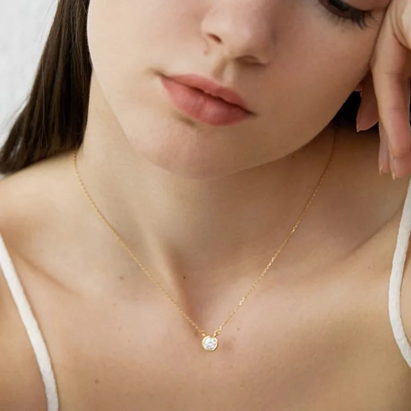 Classical Zircon Earring Necklace Set - 925 Sterling Silver