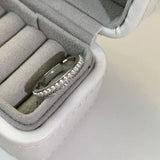 925 Silver Zircon Pearls Ring Women Office Jewelry Gift
