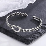 925 Sterling Silver Intertwined Love Bracelet for Women