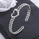 925 Sterling Silver Intertwined Love Bracelet for Women