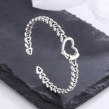 925 Sterling Silver Intertwined Love Bracelet for Women
