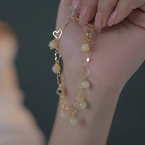 Tassel Love Bracelets for Women's Starlight Hetian Jade Jewelry