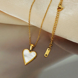 Love Necklace Female Enamel Pendant Light Retro Clavicle Chain Jewelry Gift