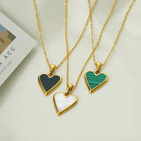 Love Necklace Female Enamel Pendant Light Retro Clavicle Chain Jewelry Gift