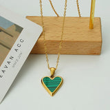 Love Necklace Female Enamel Pendant Light Retro Clavicle Chain Jewelry Gift