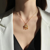 Net Celebrity Auspicious Cloud Longevity Lock Necklace Female Clavicle Chain
