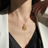 Net Celebrity Auspicious Cloud Longevity Lock Necklace Female Clavicle Chain
