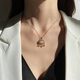 Net Celebrity Auspicious Cloud Longevity Lock Necklace Female Clavicle Chain