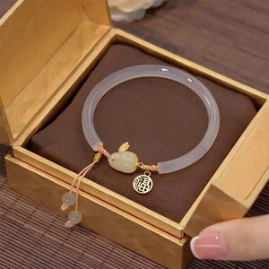 Rabbit Adjustable Bracelet Hotan Jade Sweet Jewelry Birthday Gift