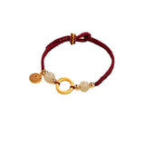Red String Hetian Jade Bracelets for Women Frosted Jewelry