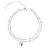 S925 Silver Gypsophila Pearl Double Bracelet Wedding Gift