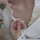 S925 Silver Pearl Cherry Women Light Necklace