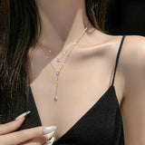 S925 Sterling Silver Double Necklace Female Clavicle Chain Niche Sense Necklace