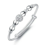 Silver Anxious Bracelet for Women Girl Birthday Gift Hollow Out Ball Adjustable