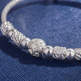 Silver Anxious Bracelet for Women Girl Birthday Gift Hollow Out Ball Adjustable