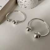Silver Double Ball Bracelet for Women Girl Birthaday Gift