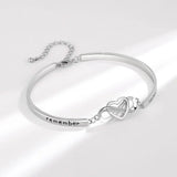 Silver Love Heart Bracelet Zircon Infinite Letter Eternal Love Jewelry Gift