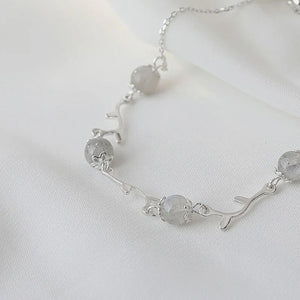 Silver Moonstone Bracelet for Women Irregular Jewelry Gift