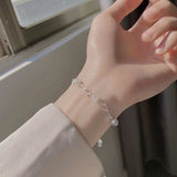 Silver Moonstone Bracelet for Women Irregular Jewelry Gift