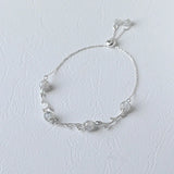 Silver Moonstone Bracelet for Women Irregular Jewelry Gift
