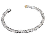Silver Texture Bracelet for Women Girl Birthday Gift Vintage Jewelry