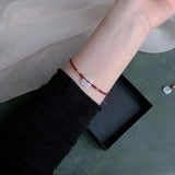 Square Hetian Jade Weaving Necklace Bracelet Hand Rope Jewelry