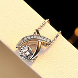 Crystal Zircon Water Drop Necklace Women's Clavicle Chain