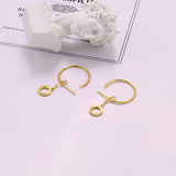 Sterling Silver Zircon Circle Earrings Geometric Jewelry