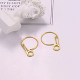 Sterling Silver Zircon Circle Earrings Geometric Jewelry