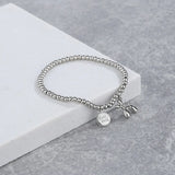 Sterling Silver Balloon Dog Bracelet with Round Bead Jewelry