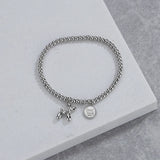 Sterling Silver Balloon Dog Bracelet with Round Bead Jewelry