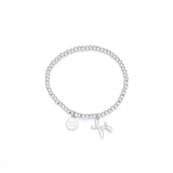 Sterling Silver Balloon Dog Bracelet with Round Bead Jewelry
