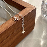 Sterling Silver Hollow Love Bracelet Heart Interlocking Sweet Jewelry
