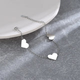 Sterling Silver Love Bracelet Heart Shaped Jewelry Gift