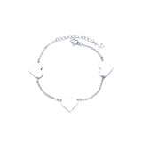 Sterling Silver Love Bracelet Heart Shaped Jewelry Gift