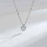 Sterling Silver Heart Shape Pendant Love Necklace