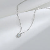 Sterling Silver Heart Shape Pendant Love Necklace