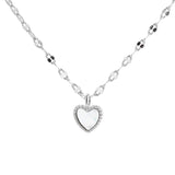 Sterling Silver Heart Shape Pendant Love Necklace
