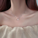 Sterling Silver Heart Shape Pendant Love Necklace