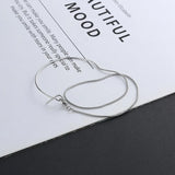 Snake Bone Chain Double Bracelet Sterling Silver Jewelry Gift