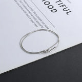 Snake Bone Chain Double Bracelet Sterling Silver Jewelry Gift