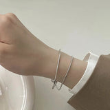Snake Bone Chain Double Bracelet Sterling Silver Jewelry Gift