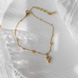 Heart Pendant Anklet for Halloween Party
