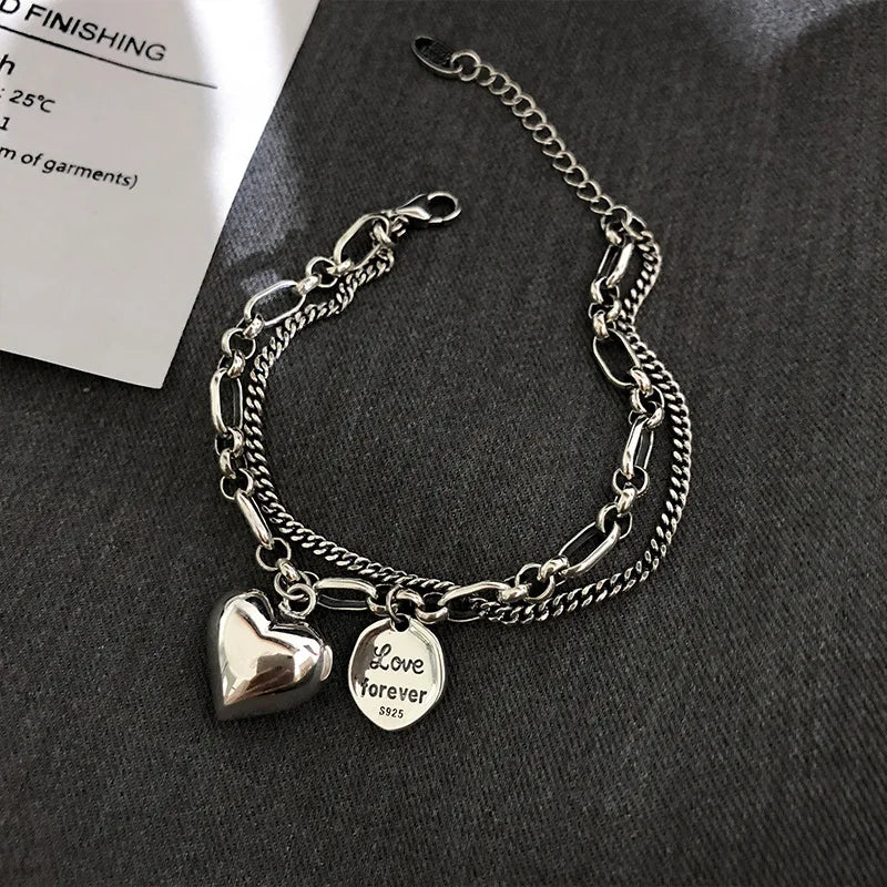 VENTILLE Love Heart Bracelet 925 Silver Tag Jewelry