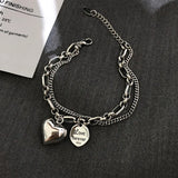 VENTILLE Love Heart Bracelet 925 Silver Tag Jewelry
