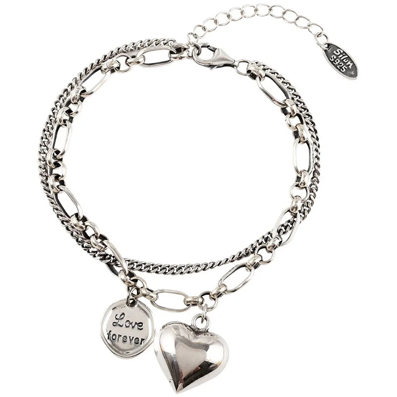 VENTILLE Love Heart Bracelet 925 Silver Tag Jewelry